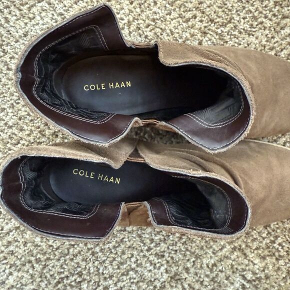 Womens Cole Haan Alayna Slouch Brown Suede Ankle Boots Booties Size 9.5 B GUC - Picture 7 of 11
